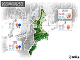 2020年08月25日の三重県の実況天気
