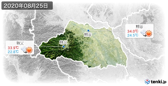 埼玉県(2020年08月25日の天気