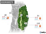 2020年08月27日の岩手県の実況天気