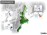 実況天気(2020年08月27日)