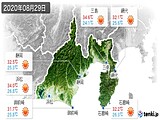 2020年08月29日の静岡県の実況天気