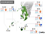 2020年08月30日の鹿児島県の実況天気