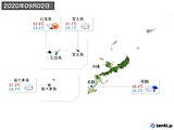 2020年09月02日の沖縄地方の実況天気