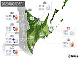 2020年09月05日の道東の実況天気