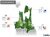 2020年09月05日の青森県の実況天気