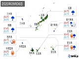 2020年09月06日の沖縄県の実況天気