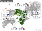 2020年09月07日の近畿地方の実況天気