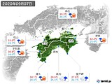 2020年09月07日の四国地方の実況天気