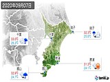 2020年09月07日の千葉県の実況天気