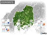 2020年09月07日の広島県の実況天気