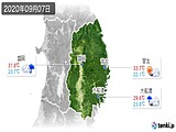 2020年09月07日の岩手県の実況天気