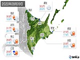 2020年09月09日の道東の実況天気