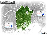 2020年09月10日の岡山県の実況天気