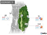 2020年09月11日の岩手県の実況天気