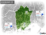2020年09月12日の岡山県の実況天気