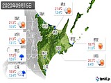 2020年09月15日の道東の実況天気