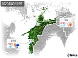 2020年09月15日の愛媛県の実況天気