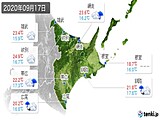 2020年09月17日の道東の実況天気