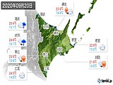 2020年09月20日の道東の実況天気