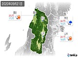 2020年09月21日の山形県の実況天気