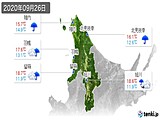 実況天気(2020年09月26日)