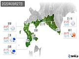 実況天気(2020年09月27日)