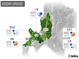 実況天気(2020年10月03日)