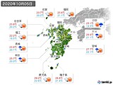 実況天気(2020年10月05日)