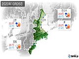 実況天気(2020年10月05日)