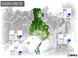 2020年10月07日の兵庫県の実況天気