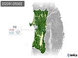 2020年10月08日の秋田県の実況天気
