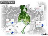 2020年10月16日の兵庫県の実況天気