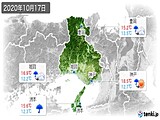 2020年10月17日の兵庫県の実況天気