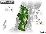 2020年10月19日の山形県の実況天気