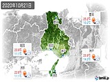 2020年10月21日の兵庫県の実況天気