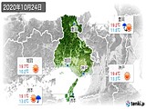 2020年10月24日の兵庫県の実況天気