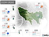 2020年10月26日の東京都の実況天気