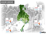 2020年10月29日の兵庫県の実況天気