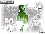 実況天気(2020年11月03日)