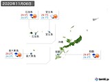 2020年11月06日の沖縄地方の実況天気