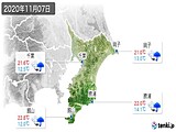 2020年11月07日の千葉県の実況天気