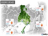 実況天気(2020年11月14日)