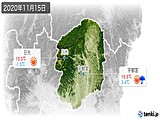 2020年11月15日の栃木県の実況天気
