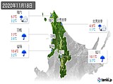 実況天気(2020年11月18日)