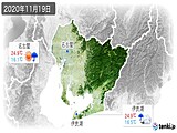 2020年11月19日の愛知県の実況天気