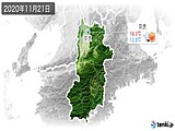 2020年11月21日の奈良県の実況天気