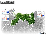 2020年11月22日の鳥取県の実況天気