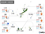 実況天気(2020年11月22日)