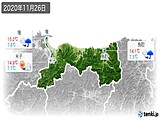 2020年11月26日の鳥取県の実況天気