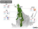 実況天気(2020年11月26日)